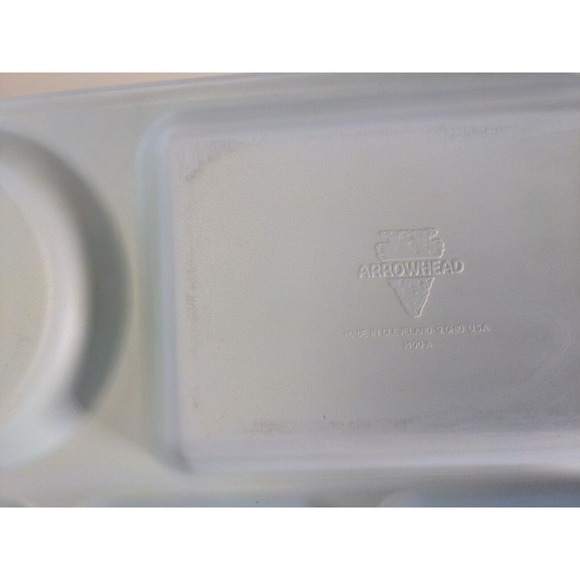 2 Vintage Arrowhead Stack Lunch cafeteria Trays USA MADE Cleveland OH Lt Blue - Picture 4 of 6